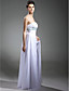  Sheath/ Column Strapless Floor-length Chiffon Evening Dress