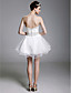  A-line Strapless  Short/ Mini  Satin  Tulle  Cocktail Dresses (WSH04160)