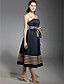 Stretch Satin A-line Tea-length Cocktail Dress inspired by Sarah Jessica Parker in Sex and the City