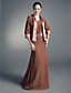  Sheath/ Column Square Floor-length Chiffon Mother of the Bride Dress With A Wrap