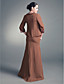  Sheath/ Column Square Floor-length Chiffon Mother of the Bride Dress With A Wrap
