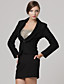  moda clássica / xaile gola mangas compridas ajuste casaco / casacos das mulheres (ff-a-1058016)