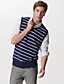  Men's Striped Cashmere V-Neck Sweater Vest
