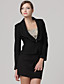  moda clássica / xaile gola mangas compridas ajuste casaco / casacos das mulheres (ff-a-1058016)
