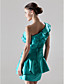 une ligne une robe de cocktail en satin court / mini-épaule