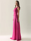  Sheath/ Column One Shoulder Floor-length Chiffon Over Satin Separate Bridesmaid/ Wedding Party Dress