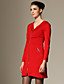  ts verzameld rits lange mouwen trui jurk / voor dames