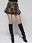  Women's Leopard Chiffon Short Skirt
