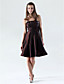  A-line Strapless Empire Knee-length Taffeta Bridesmaid/ Wedding Party Dress