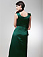  Sheath/ Column V-neck Floor-length Satin Chiffon Bridesmaid Dress