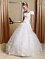  Ball Gown Scoop Organza Satin Floor-length Wedding Dress