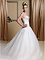  Ball Gown Strapless Chapel Train Wedding Dress