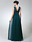  Sheath/Column V-neck Floor-length Chiffon Stretch Satin Bridesmaid/Evening Dress