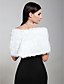  mouwloze faux fur met sjerp / linten bruids bruiloft jas / wrap