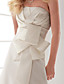  A-line Strapless Court Train Taffeta Wedding Dress