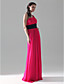  Sheath/Column One Shoulder Floor-length Chiffon/Mading Bridesmaid/Wedding Party Dress
