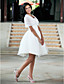  Ball Gown Knee-length Organza Wedding Dress With Wrap
