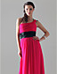  Sheath/Column One Shoulder Floor-length Chiffon/Mading Bridesmaid/Wedding Party Dress