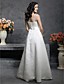  Princess A-line Floor-length Satin with Bow Wedding Dress