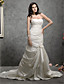  Trumpet/Mermaid Sweetheart Court Train Satin Wedding Dress