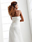  A-line Strapless Floor-length Satin Organza Wedding Dress