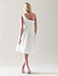  A-line One Shoulder Knee-length Chiffon Over Elastic Satin Bridesmaid Dress