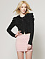  Handmade Beaded Neckline Pleated Shoudler Long Sleeves Blazer / Women's Outerwears (FF-B-CA0859010)