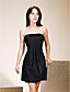  A-line Strapless Short/Mini Charmeuse Cocktail/Little Black/Homecoming Dress