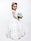  A-line Jewel Floor-length Taffeta Flower Girl Dress