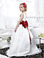  Ball Gown Scoop Floor-length Organza Satin Flower Girl Dress