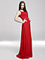  Sheath/Column Straps Sleeveless Floor-length Chiffon Evening Dress