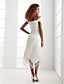  Sheath/ Column Off-the-shoulder Ankle-length Wedding Dress