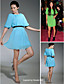  Chiffon Sheath/Column Jewel Short/Mini Evening Dress