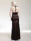  Trumpet/ Mermaid Halter Floor-length Stretch Satin/ Chiffon Evening Dress