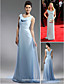  Chiffon Sheath/ Column Cowl Sweep Train Evening Dress inspired by Kim Kardashian at Emmy Award