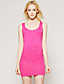  TS Scoop Neck Pleated Bodycon Dress