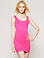  TS Scoop Neck Pleated Bodycon Dress