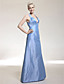  A-line Straps Floor-length Taffeta Evening Dress