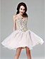  A-line Sweetheart Knee-length Stretch Satin Tulle Cocktail Dress