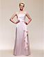  A-line Strapless Floor-length Charmeuse Bridesmaid/ Evening Dress