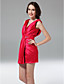  Satin Sheath/Column V-neck Short/Mini Cocktail Dress inspired by Selena Gomez