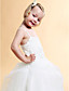  A-line Spaghetti Straps Floor-length Satin Tulle Flower Girl Dress