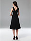  A-line Bateau Knee-length Chiffon Cocktail Dress