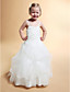  A-line Spaghetti Straps Floor-length Satin Tulle Flower Girl Dress