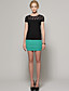  Women's Lace Round Collar Short Sleeve Top