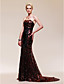  Trumpet/ Mermaid Strapless Court Train Sequined Evening Dress