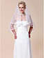  Two-tier Elbow Wedding Veil With Ribbon Edge