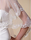  Beautiful Two-tier Fingertip Length Wedding Veil With Lace Applique Edge