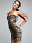  TS One-Shoulder Leopard Print Bodycon Dress