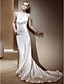  Sheath/Column Halter Chapel Train Elastic Woven Satin Wedding Dress